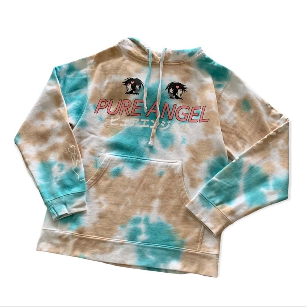 By Samii Ryan Pure Angel Multicolor Tie Dye Hoodie Sweatshirt Women's Small